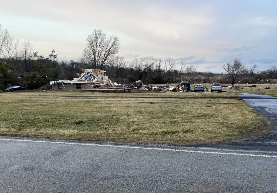 Mitchell Road damage (Springfield Township.)