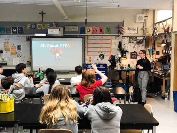 PHOTO: Danielle Boyer visits schools to discuss her nonprofit The STEAM Connection, which promotes technical educational opportunities especially for Indigenous youth. (Danielle Boyer)