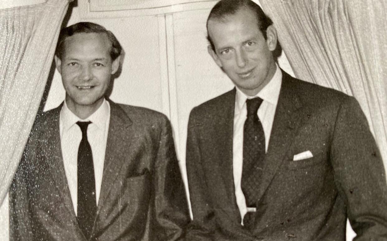 Richard Buckley, left, with the Duke of Kent