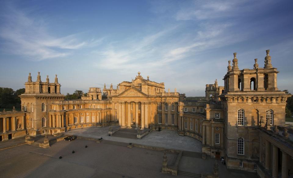 <p>To end this list with a bang, look no further than Blenheim Palace, the former home of Consuelo Vanderbilt and her husband, the ninth Duke of Marlborough. It was the $2.5 million dowry of Consuelo’s father, William Kissam Vanderbilt—which translates to $76.8 million today—that made the restoration of this historic palace possible. Blenheim Palace has been used as a filming location for a variety of films, including <em>Harry Potter and the Order of the Phoenix, Gulliver's Travels, Cinderella, Spectre, Orlando, Transformers: The Last Knight, <a href="https://www.housebeautiful.com/lifestyle/g30630701/dolittle-filming-locations-blenheim-palace-windsor-langley-uk/" rel="nofollow noopener" target="_blank" data-ylk="slk:Dolittle;elm:context_link;itc:0;sec:content-canvas" class="link ">Dolittle</a>,</em> and <em>Hamlet</em>. It was also the birthplace of Sir Winston Churchill. </p><p><a class="link " href="https://www.blenheimpalace.com/360-hidden/SecondStateRm/index.html" rel="nofollow noopener" target="_blank" data-ylk="slk:TOUR NOW;elm:context_link;itc:0;sec:content-canvas">TOUR NOW </a></p>