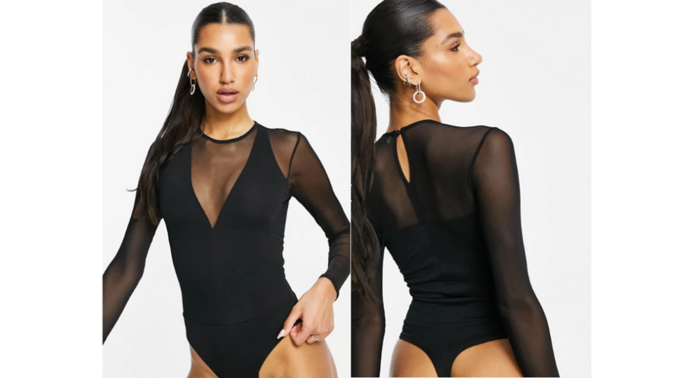 sheer bodysuit from asos