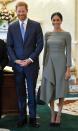 <p>Harry and Meghan <a href="https://www.townandcountrymag.com/society/tradition/g22096025/prince-harry-meghan-markle-dublin-ireland-tour-photos/" rel="nofollow noopener" target="_blank" data-ylk="slk:kicked off day two of their royal tour;elm:context_link;itc:0;sec:content-canvas" class="link ">kicked off day two of their royal tour</a> with a visit to the Irish President's residence. The Duchess wore a bespoke dress by Roland Mouret with a Fendi handbag and a pair of black heels by Paul Andrew. </p><p><a class="link " href="https://go.redirectingat.com?id=74968X1596630&url=https%3A%2F%2Fwww.net-a-porter.com%2Fus%2Fen%2Fproduct%2F497190%2Ffendi%2Fpeekaboo-medium-leather-tote&sref=https%3A%2F%2Fwww.townandcountrymag.com%2Fstyle%2Ffashion-trends%2Fg3272%2Fmeghan-markle-preppy-style%2F" rel="nofollow noopener" target="_blank" data-ylk="slk:SHOP SIMILAR;elm:context_link;itc:0;sec:content-canvas">SHOP SIMILAR</a> <em>Fendi Peekaboo Medium Leather T</em><em>ote, $4,100</em></p>