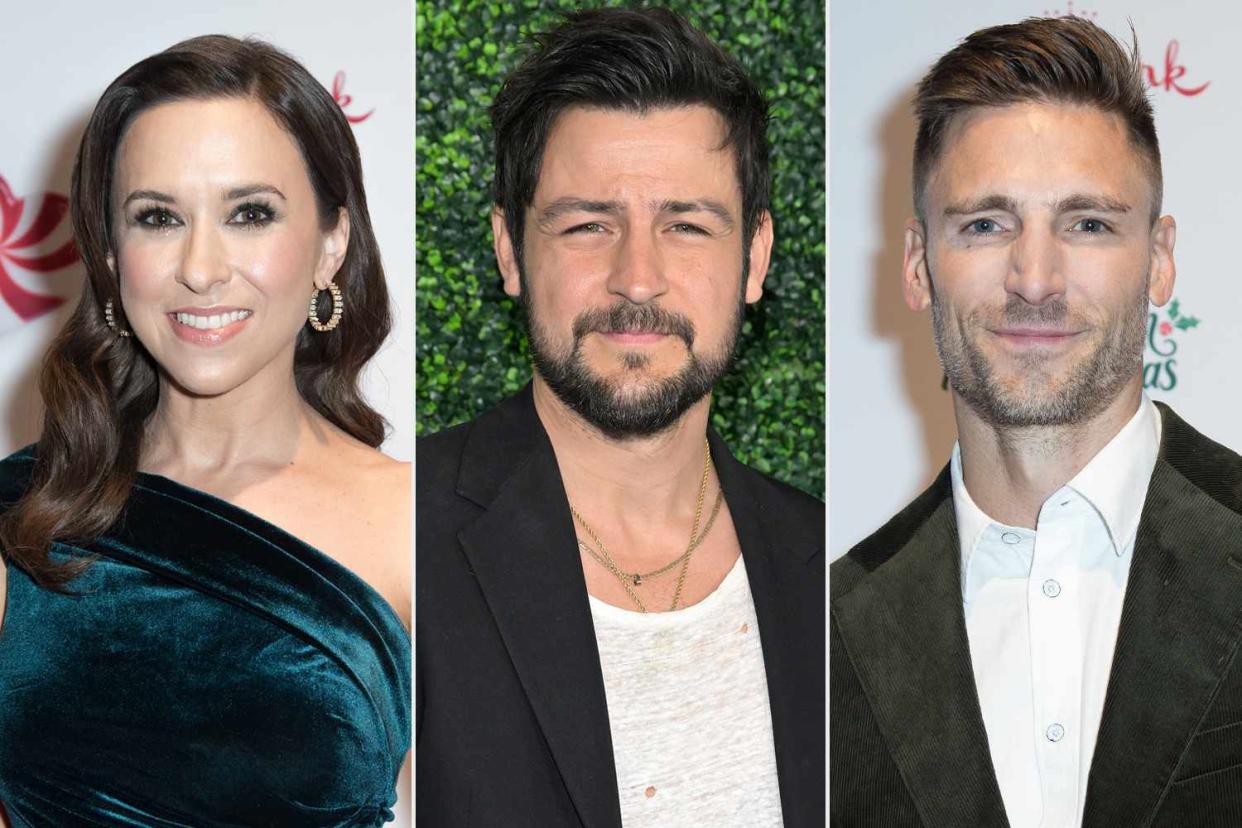 <p>Olivia Wong/Getty Images; Michael Tullberg/Getty Images; Olivia Wong/Getty Images</p> Lacey Chabert, Tyler Hynes and Andrew Walker