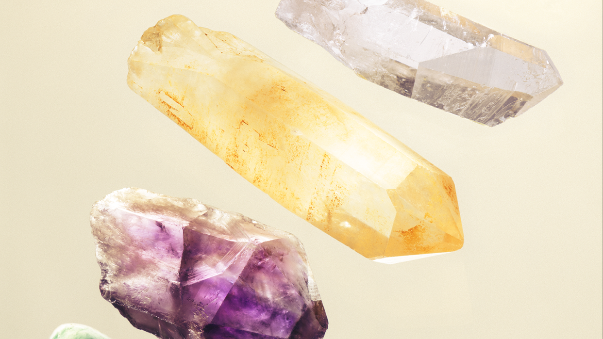 assorted healing crystals