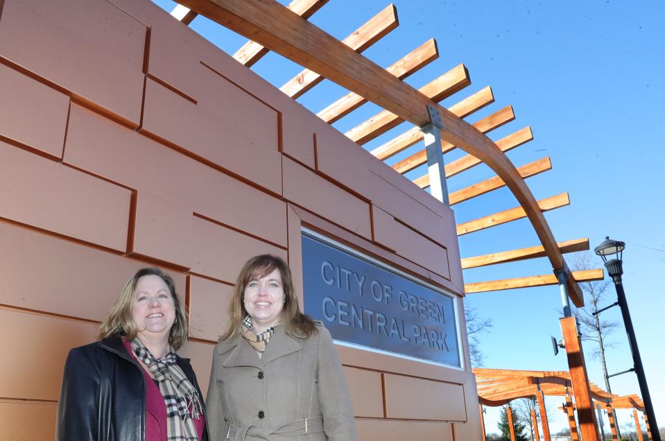 City of Green Public Service Director Valerie Wax Carr, left, has been in her position for eight years, while Deputy Director Chrissy Lingenfelter has held hers for two.