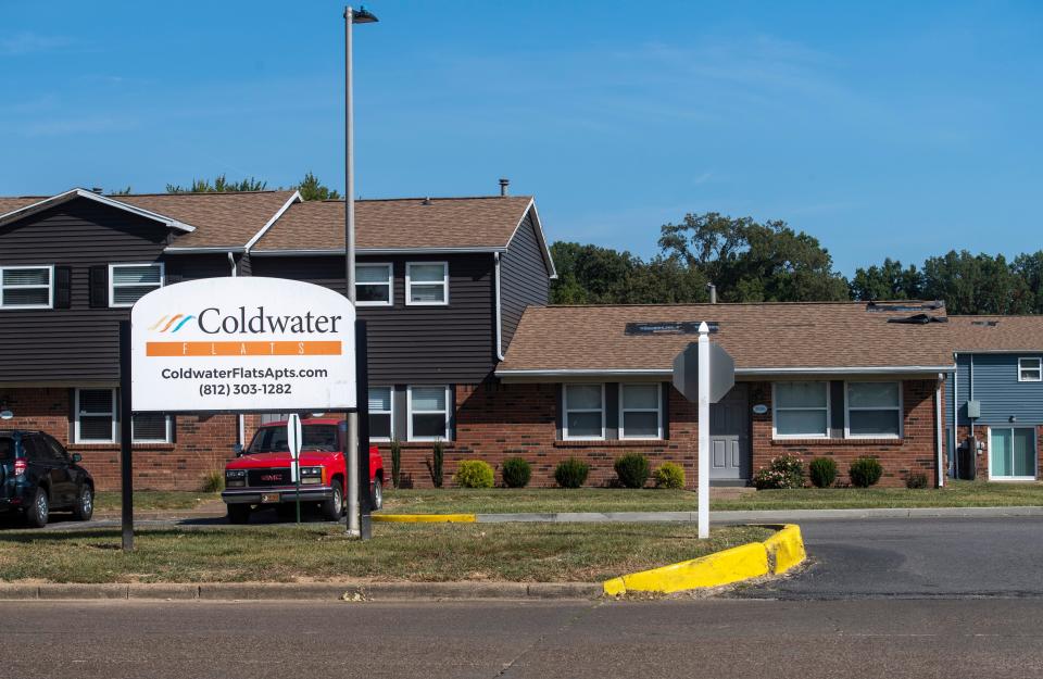 Coldwater Flats apartment complex located at 1320 Lee Court in Evansville, Indiana.
