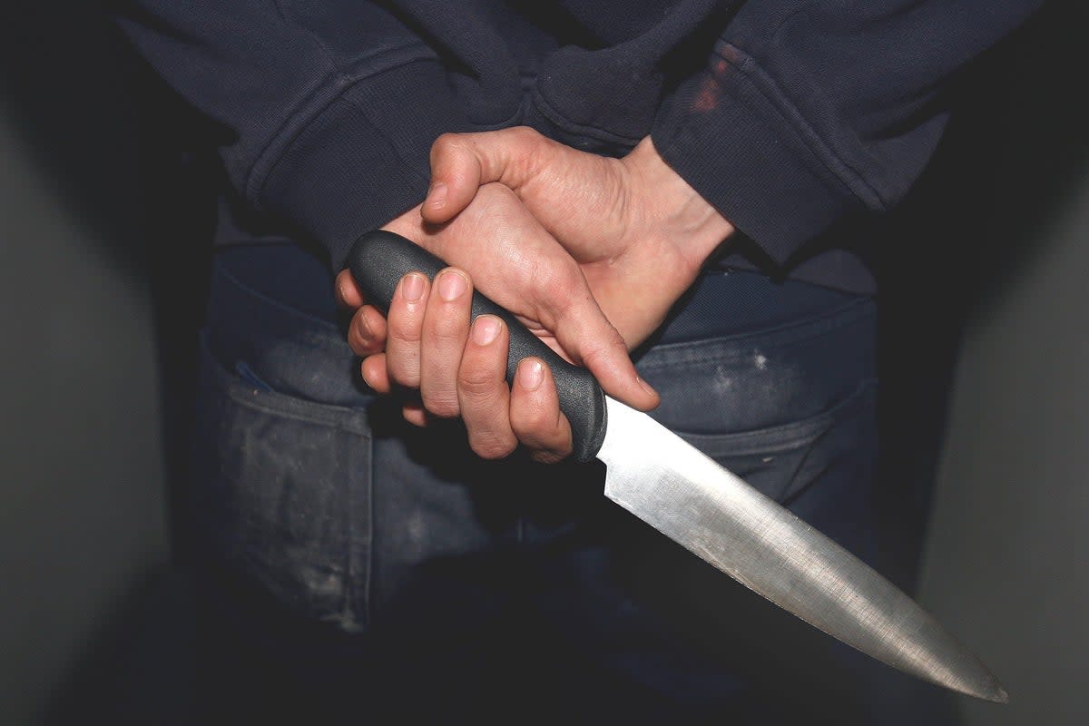 About four in 10 homicides were committed using a knife or sharp instrument in the year to March 2022 (PA) (PA Archive)