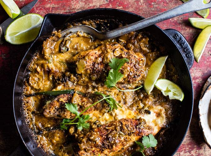 Eight-Ingredient Cheesy Green Chile Chicken