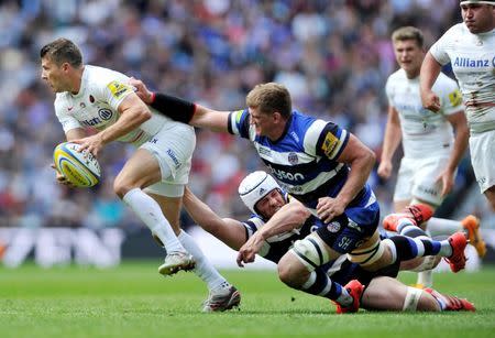 Saracens' Richard Wigglesworth in action during a match against Bath Rugby in the Aviva Premiership Final at Twickenham Stadium on May 30, 2015. Action Images via Reuters / Adam Holt