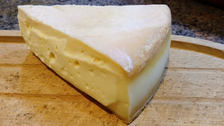 slice of stinking bishop cheese