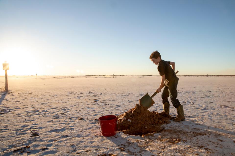 Visitors to Salt Plains National Wildlife Refuge can go digging for selenite crystals. The digging area is open until Oct. 15.
