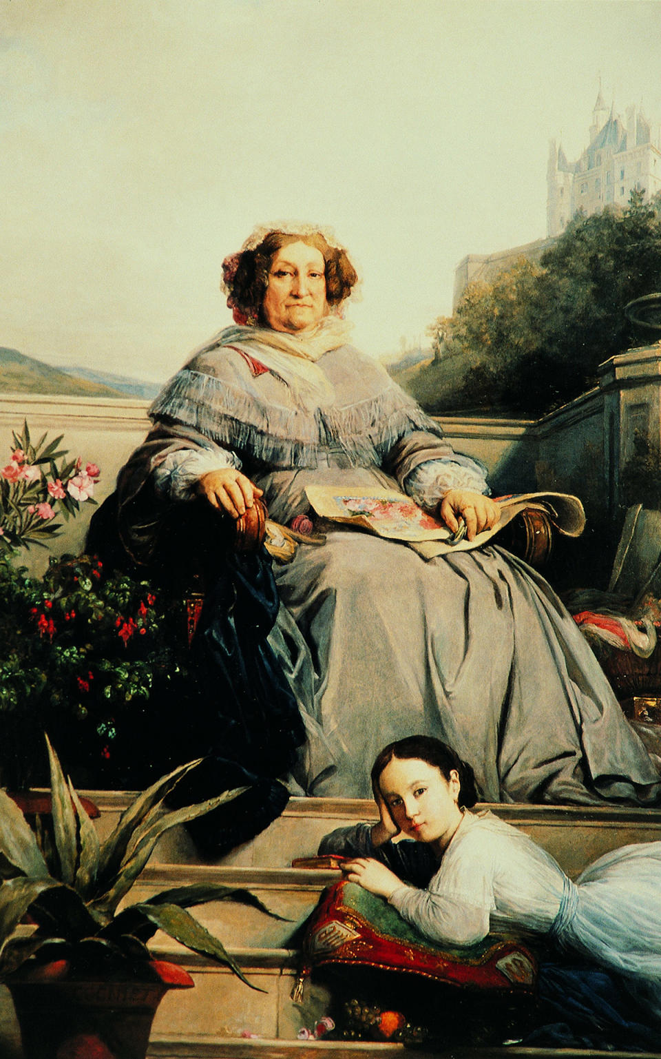Portrait of Madame Clicquot and her daughter by Léon Cogniet