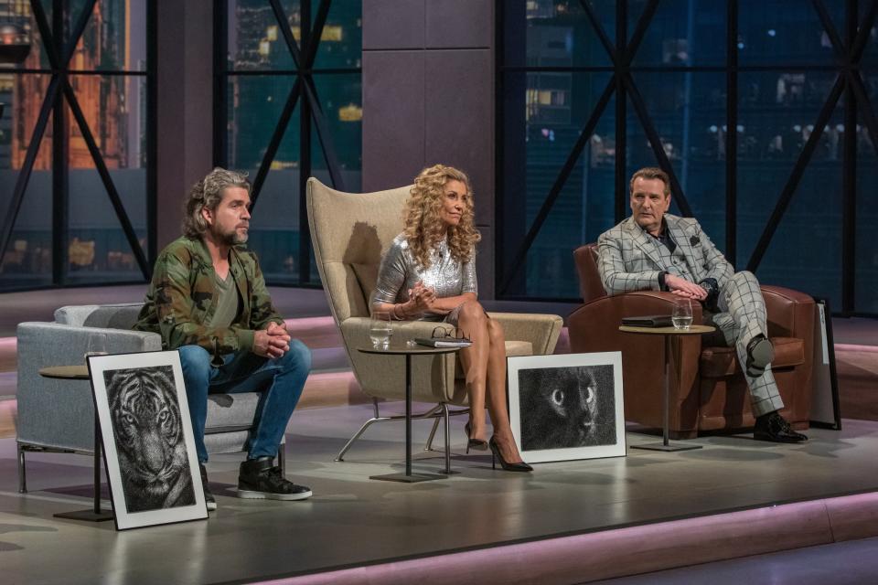 Die Löwen Nils Glagau, Dagmar Wöhrl und Ralf Dümmel in der aktuellen 11. Staffel von DHDL (Bild: RTL / Bernd-Michael Maurer)