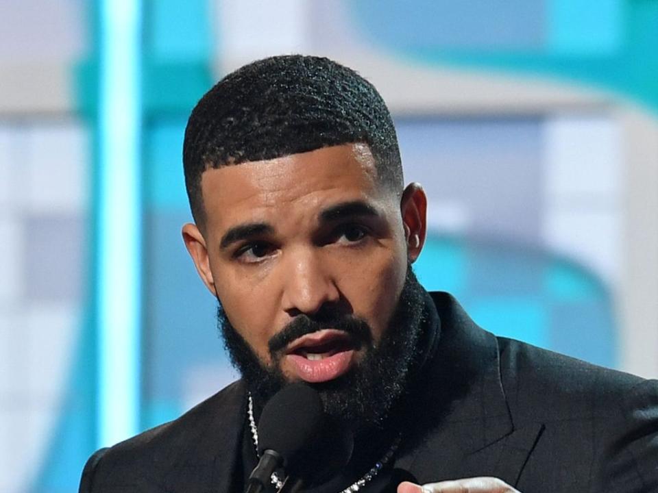 Drake teased the NBC Sports news crew at the Kentucky Derby (AFP via Getty Images)
