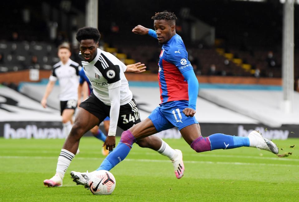 Wilfried Zaha was the star of the show for Palace (EPA)