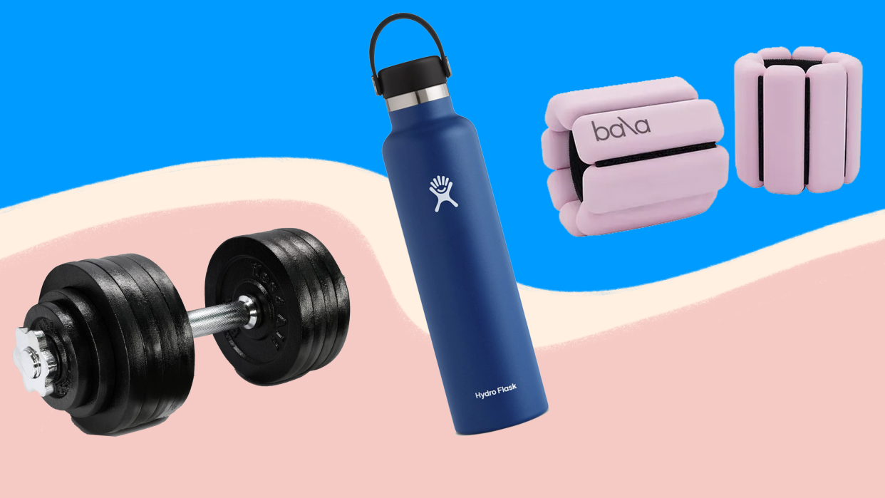 From water bottles to wrist weights, check out 14 of the best budget fitness pieces you can get right now.