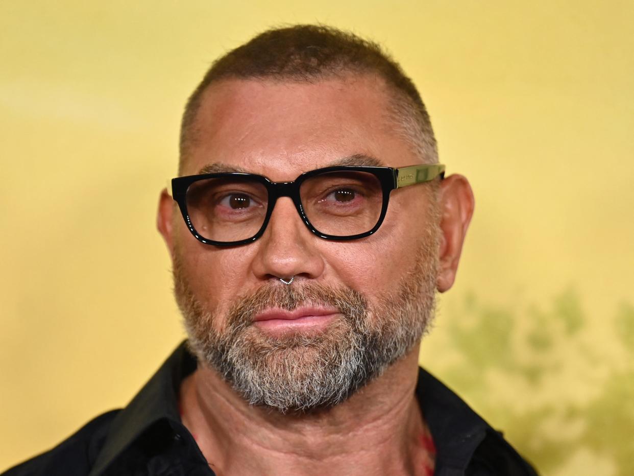 Dave Bautista wearing sunglasses.