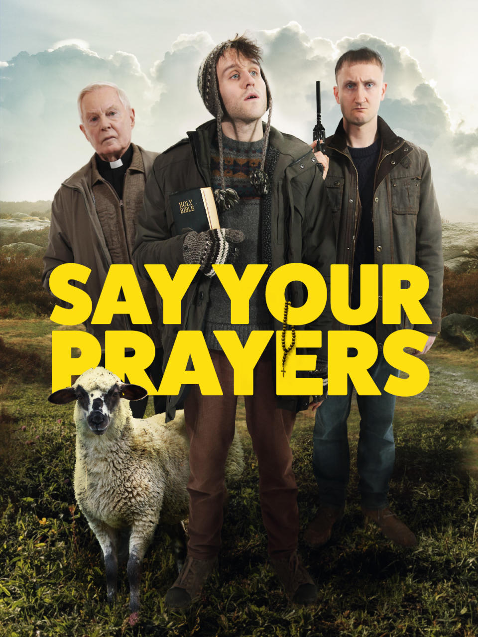 Derek Jacobi, Harry Melling and Tom Brooke in the <i>Say Your Prayers</i> poster (Central City Media)