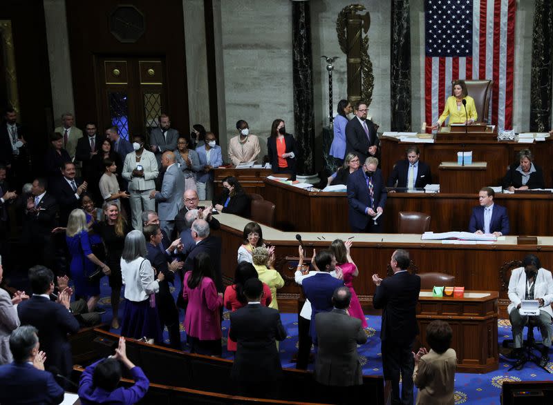 U.S. House of Representatives passes the "Inflation Reduction Act of 2022," on Capitol Hill in Washington