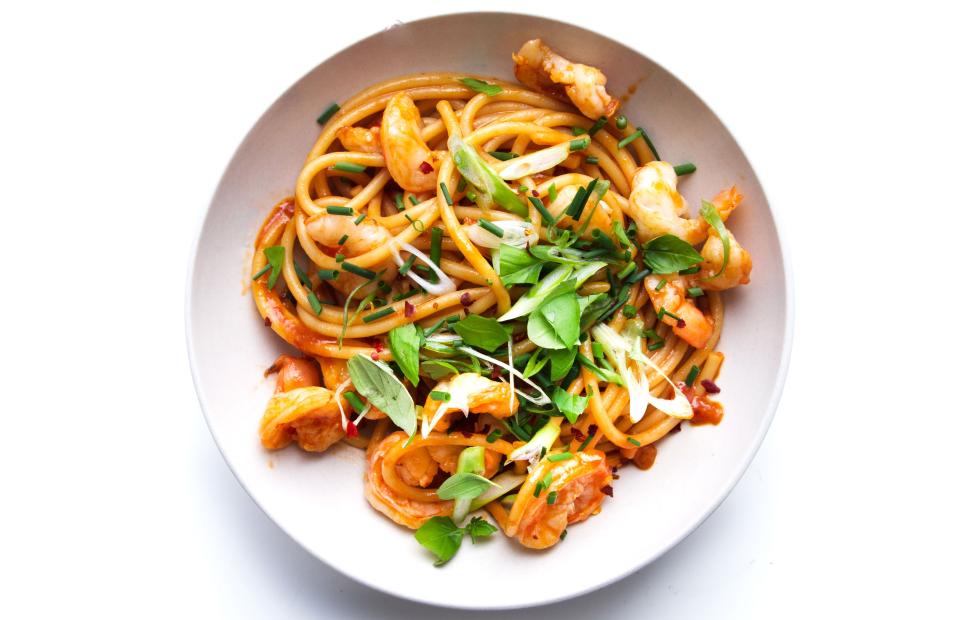 Pasta with Shrimp and San Marzano Tomatoes