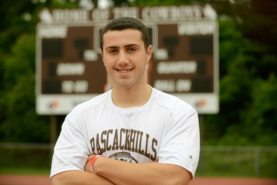 Anthony Cortazzo, whose heart stopped on the track behind Pascack Hills, was photographed for the Athlete of the Week award in 2015.