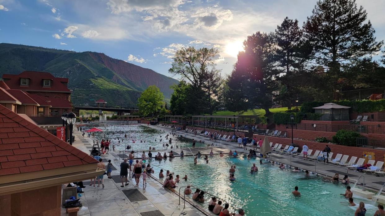 Day passes are available for Glenwood Hot Springs Resort, so guests don't have to stay on property to use the pools, but pool access is included with Lodge stays.