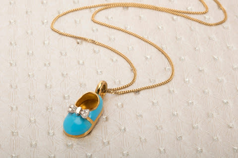 Turquoise enamel necklace - Credit:  Juliet Sheath