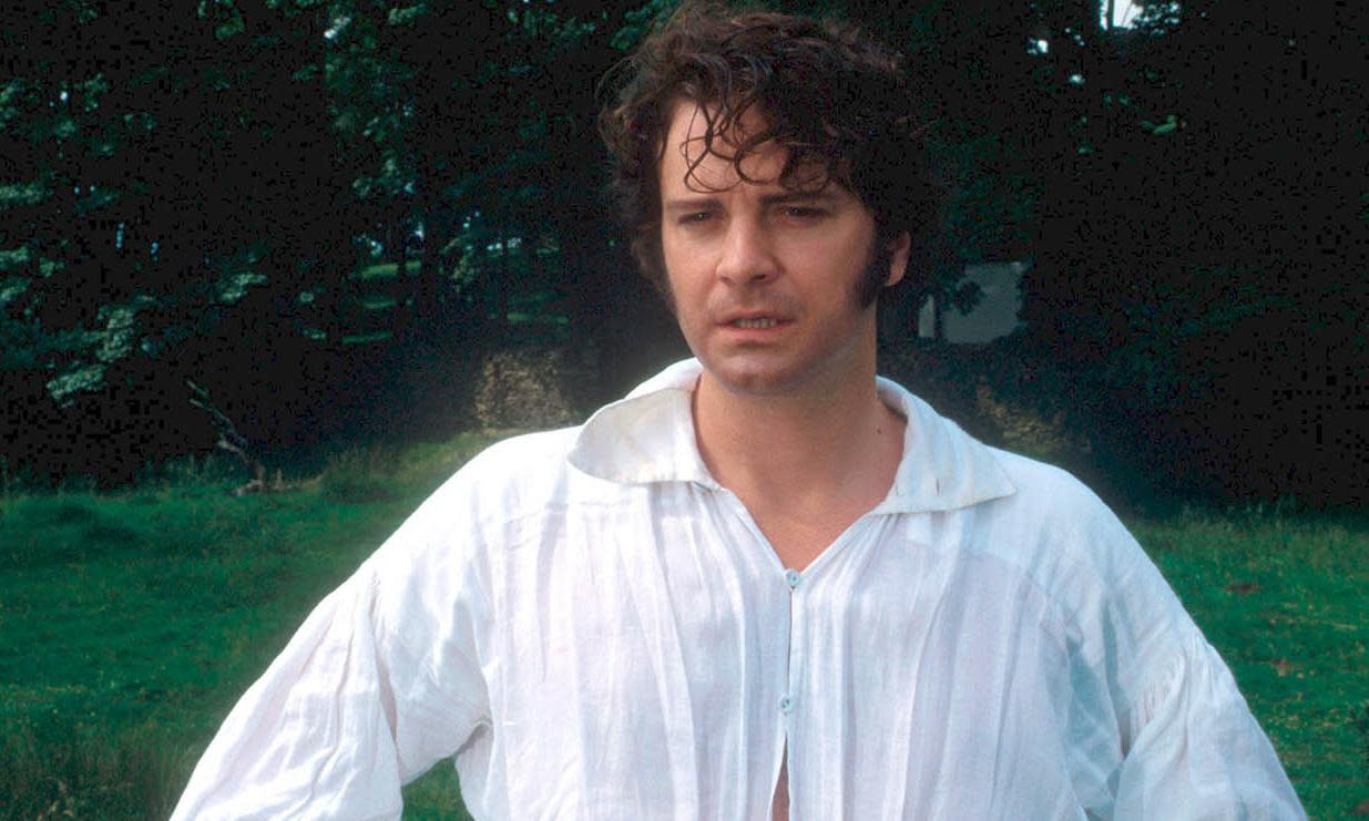 <span>Colin Firth emerges from the lake in the 1995 film Pride and Prejudice.</span><span>Composite: PA/BBC/Everett/Rex Features</span>