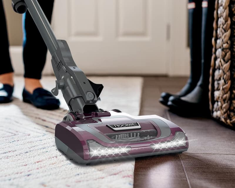 Shark HV322 Rocket Deluxe Pro Corded Stick Vacuum with LED Headlights, XL Dust Cup, Converts to a Hand Vacuum, Pet Attachments, Bordeaux/Silver