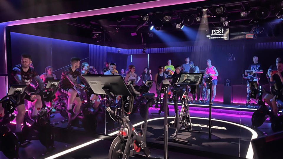 Inside the Peloton London Studio before a class