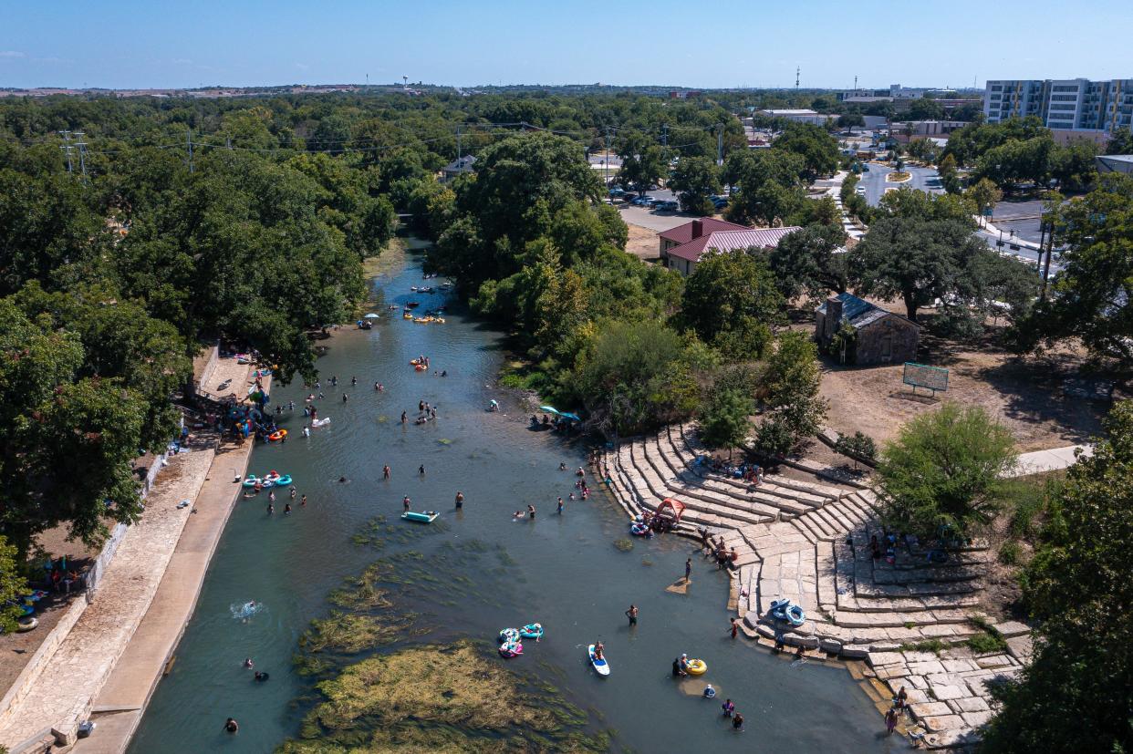 The San Marcos River is especially popular during the summer.