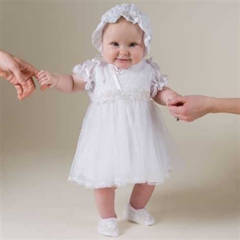 Infant's Jessica White Dress and Bloomer