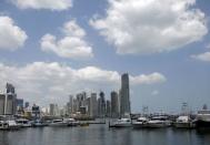 A yacht club is seen with city buildings in the background in Panama City, April 4, 2016. REUTERS/Carlos Jasso
