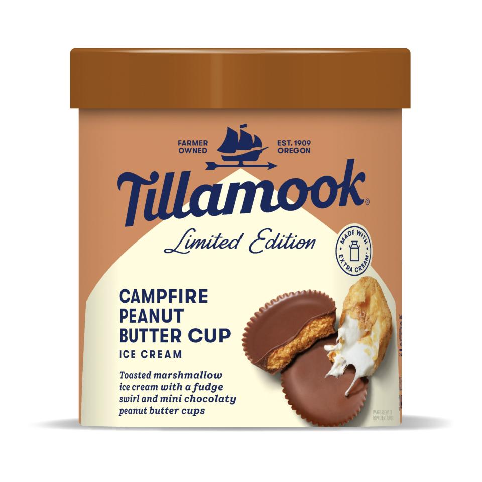 Tillamook has three new limited-edition flavors in stores in time for National Ice Cream Day: Neapolitan, Orange and Cream, and Campfire Peanut Butter Cup (show here).