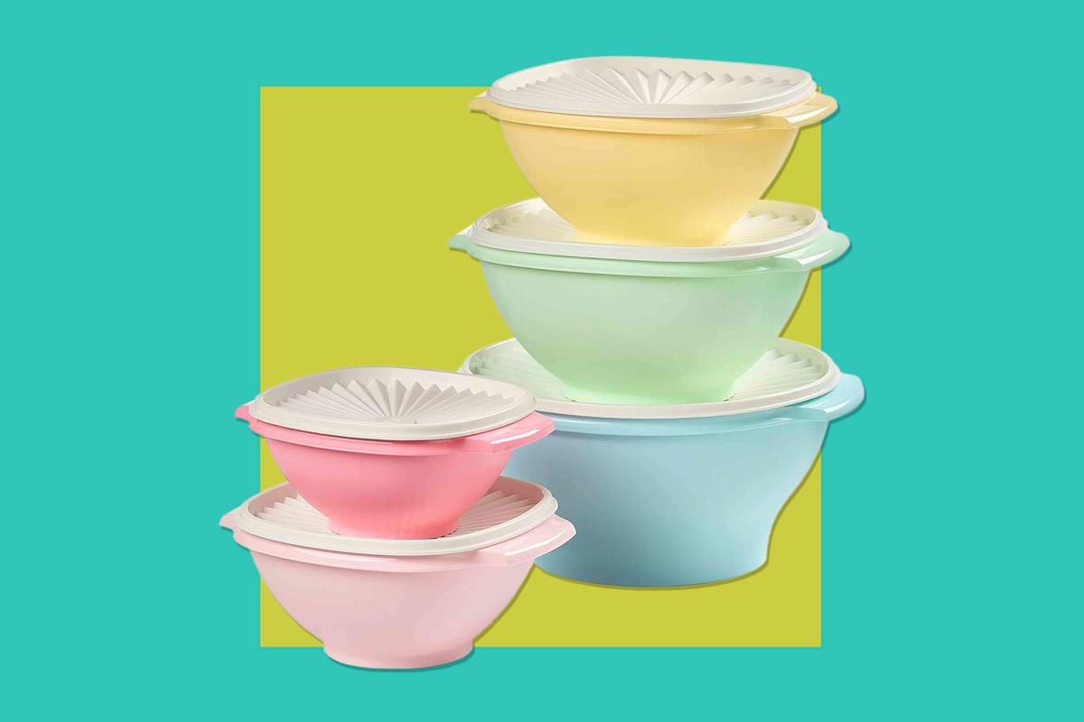 1970s Tupperware Stacking Bowls Set 2 Plastic Wonderlier -  in