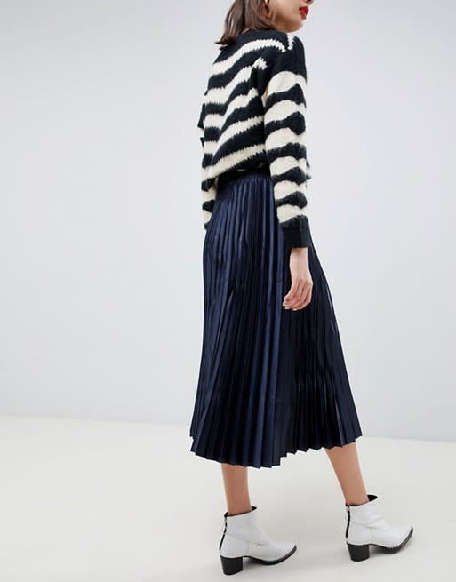 Pleated Midi Skirt