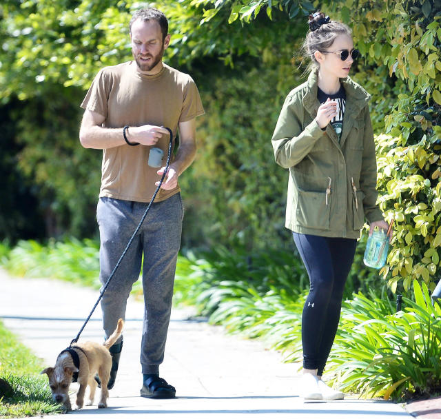 Brittany Snow â€“ Walk her dog out in Los Angeles