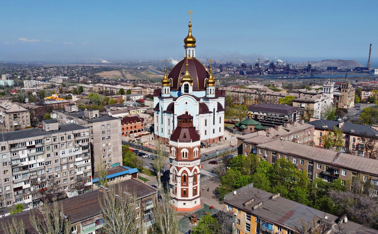 Mariupol, Ukraine, in the daylight.