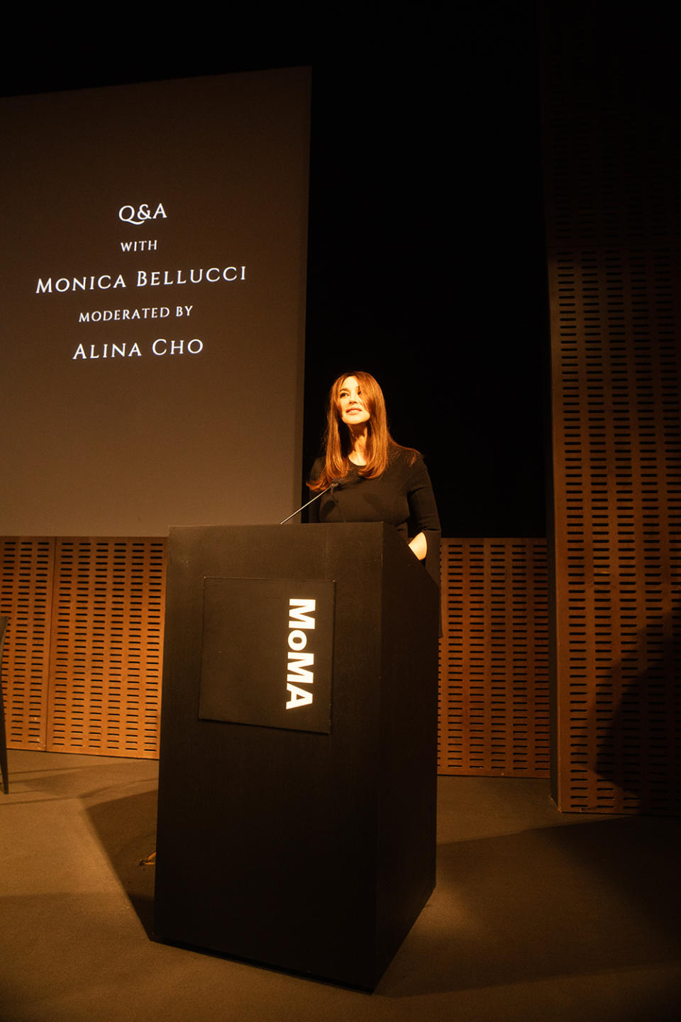 Monica Bellucci at a screening of "Maria Callas: Letters and Memoirs" at the Museum of Modern Art in New York.