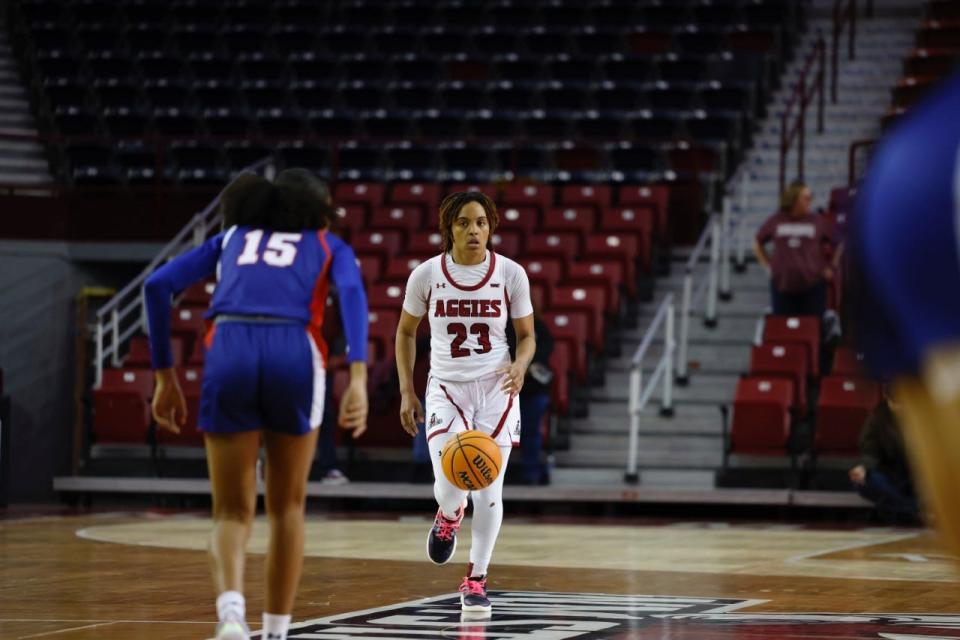 The New Mexico State women's basketball team beat UT Arlington on Thursday at the Pan American Center.