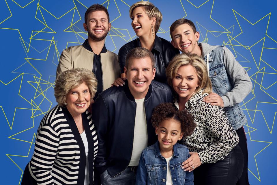 Chrisley Knows Best - Season 8 - Pictured: (lr) Faye Chrisley, Chase Chrisley, Todd Chrisley, Savannah Chrisley, Chloe Chrisley, Julie Chrisley, Grayson Chrisley - (Photo: Tommy Garcia/USA Network/NBCU Photo Bank ). via Getty Images)