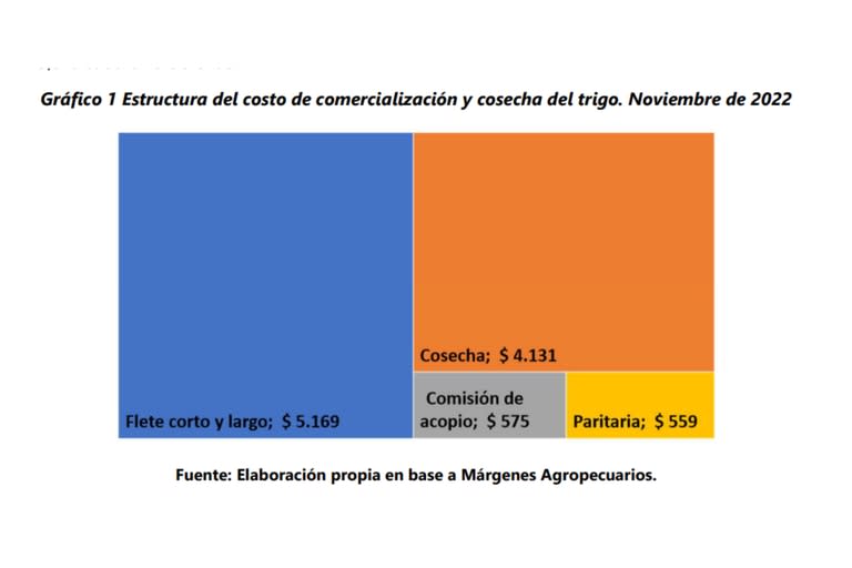 El informe también contempla el efecto que tendrá en el flete, la cosecha, comisión de acopio y paritarias