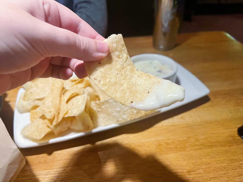 The chips and queso.