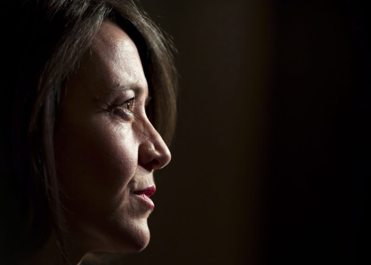 Nathalie Provost is shown following a news conference at Montreal's École Polytechnique in 2014. Photo from The Canadian Press