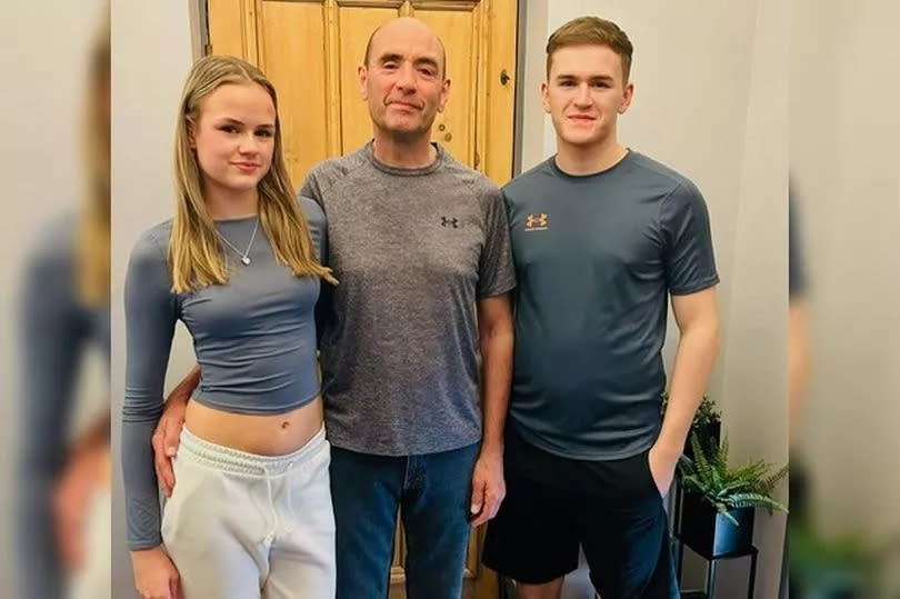 Gary Carlisle-Collett with his daughter Georgina and son Sebastian