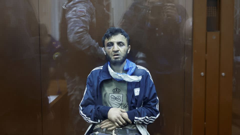 Dalerdzhon Mirzoyev, a suspect in the attack, appears Sunday at the Basmanny district court in Moscow. - Shamil Zhumatov/Reuters