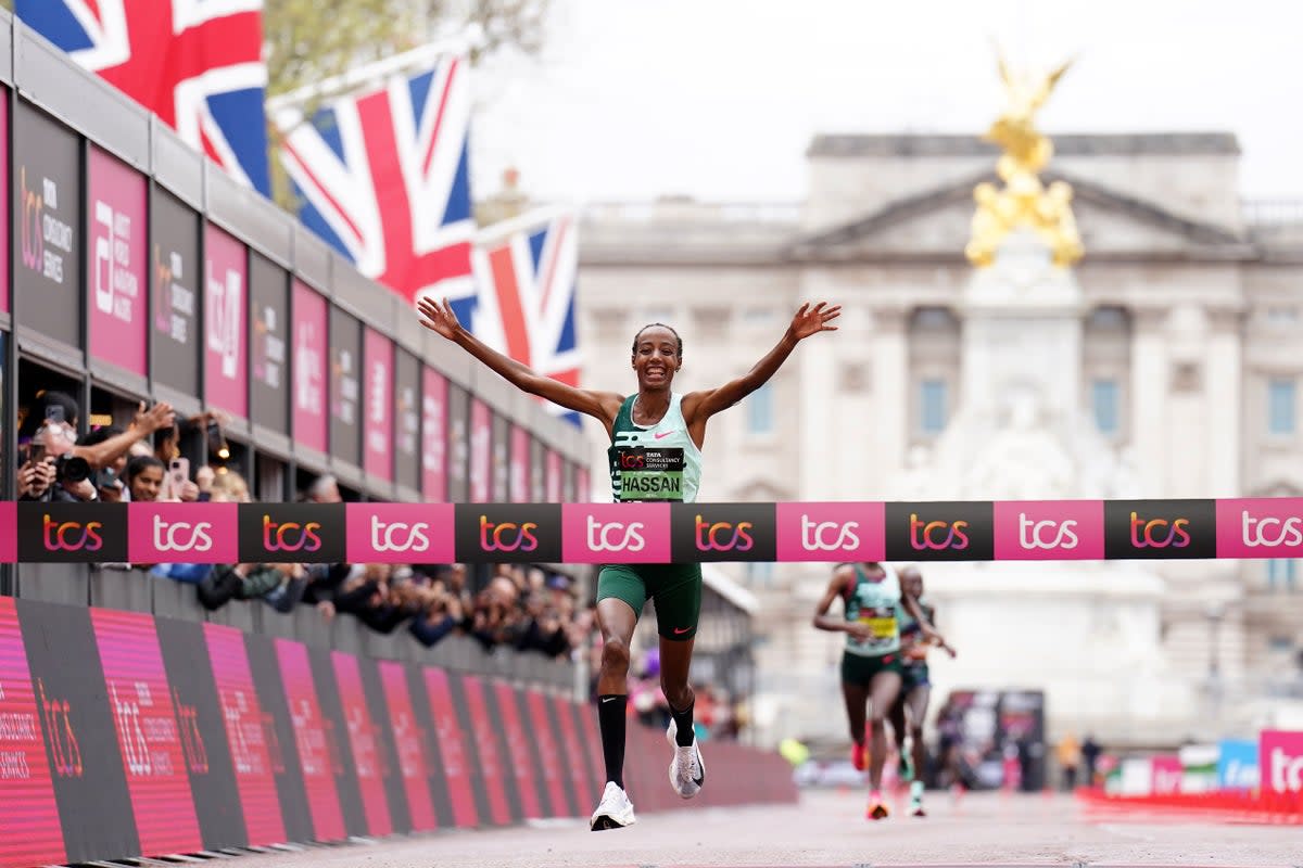 Sifan Hassan takes victory in the TCS London Marathon (James Manning/PA). (PA Wire)