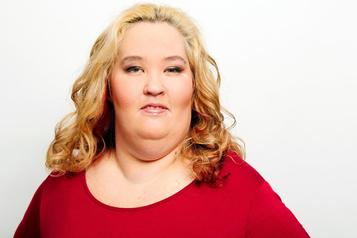 June Shannon aka Mama June poses for a portrait in New York. Shannon and boyfriend Mike Thompson aka Sugar Bear are on the new season of â?œMarriage Bootcamp Reality Stars on We Mama June and Sugar Bear Portrait Session - 3 Dec 2015