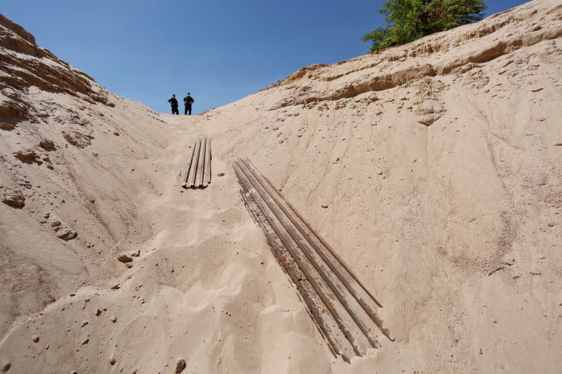 FILE PHOTO: Unfinished cross-border tunnel found by U.S. federal agents in San Luis, Arizona