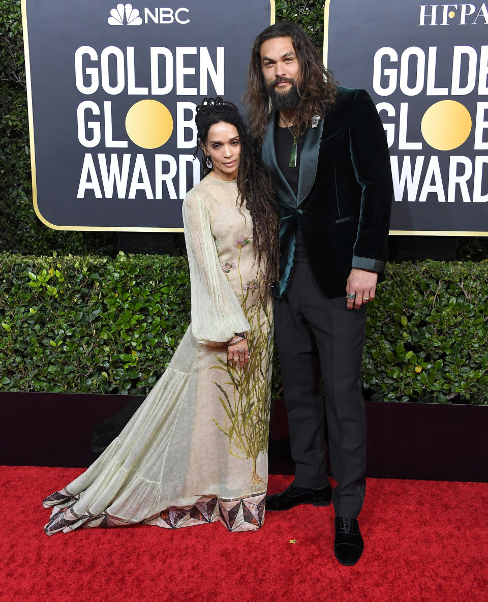 BEVERLY HILLS, CALIFORNIA - JANUARY 05: Lisa Bonet and Jason Momoa arrives at the 77th Annual Golden Globe Awards attends the 77th Annual Golden Globe Awards at The Beverly Hilton Hotel on January 05, 2020 in Beverly Hills, California. (Photo by Steve Granitz/WireImage)